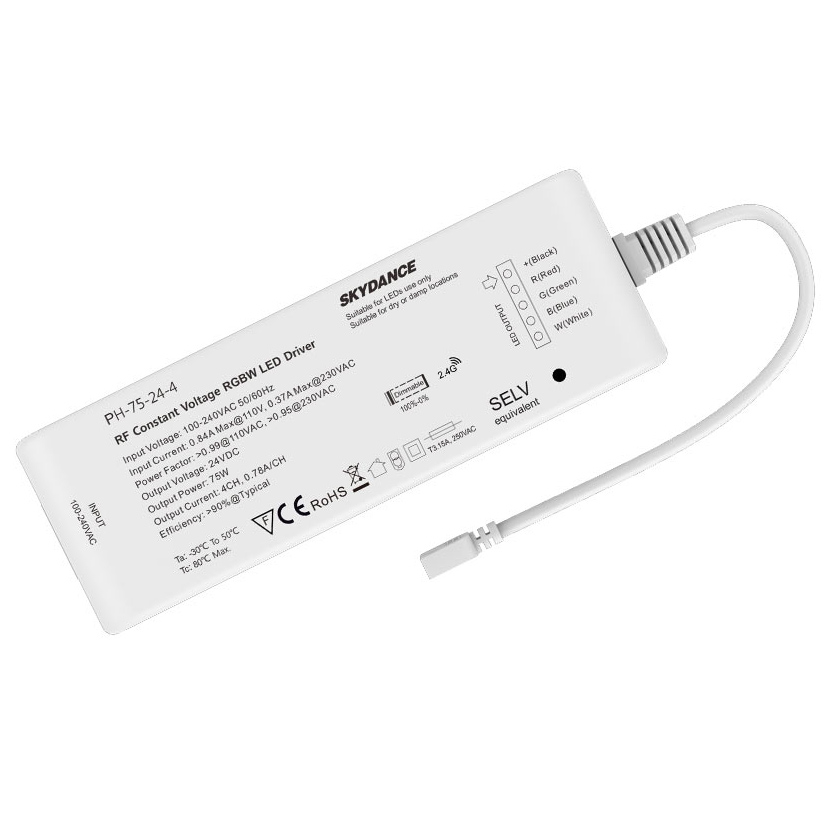 24V 75W 4CH RF Dimmable LED Driver PH-75-24-4 24V 75W 4CH RF Dimmable LED Driver PH-75-24-4